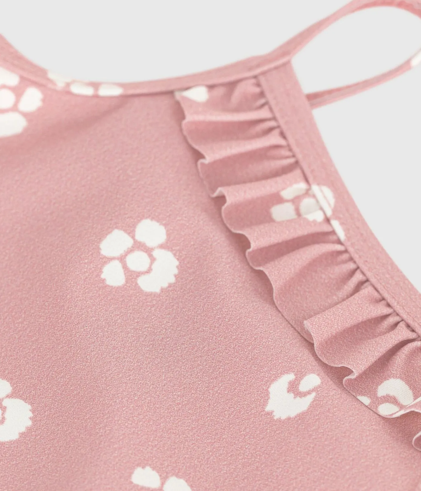 Petit Bateau Bademode, Uv-Kleidung*Einteiliger Baby-Badeanzug mit Rüschen und Blumenmuster rosa CHARME/weiss MARSHMALLOW