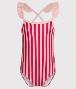 Petit Bateau Bademode, Uv-Kleidung*Einteiliger gestreifter Mädchen-Badeanzug SALINE/ DELHI