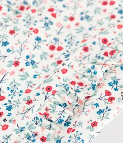 Petit Bateau Bademode, Uv-Kleidung*Einteiliger Kinder-Badeanzug mit Blumenmotiv weiss MARSHMALLOW/weiss MULTICO
