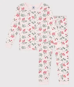 Petit Bateau Schlafanzüge, Nachthemden*Eng anliegender Kinder-Pyjama aus Baumwolle mit Blumenmuster rosa FLEUR/weiss MULTICO