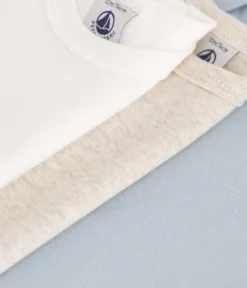 Petit Bateau Bodys*3er-Set aus einfarbigen, kurzärmeligen Bodys aus Baumwolle für Babys variante 1