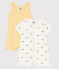 Petit Bateau Schlafanzüge, Strampler|Sets, Overalls & Latzhosen*2er-Set Baby-Kurzoverall aus Baumwolle variante 1