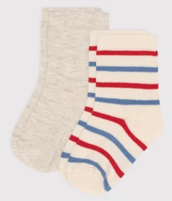 Petit Bateau Socken, Schühchen*2er-Set Baby-Socken aus Baumwolle mit Streifen variante 1
