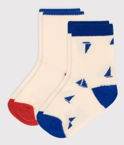 Petit Bateau Socken, Schühchen*2er-Set Baby-Socken aus Baumwolle mit Schiffmotiv variante 1