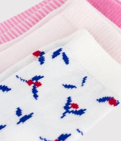 Petit Bateau Socken, Schühchen*3er-Set Baby-Socken aus Baumwolle mit Blumenmotiv variante 1