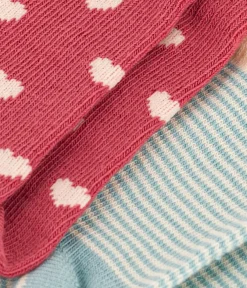 Petit Bateau Socken, Schühchen*2er-Set Babysocken aus Baumwolljersey mit Herzen variante 2