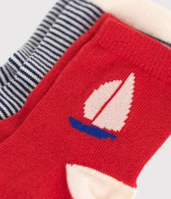 Petit Bateau Socken, Schühchen*2er-Set Baby-Socken aus Baumwolle mit Streifen variante 1