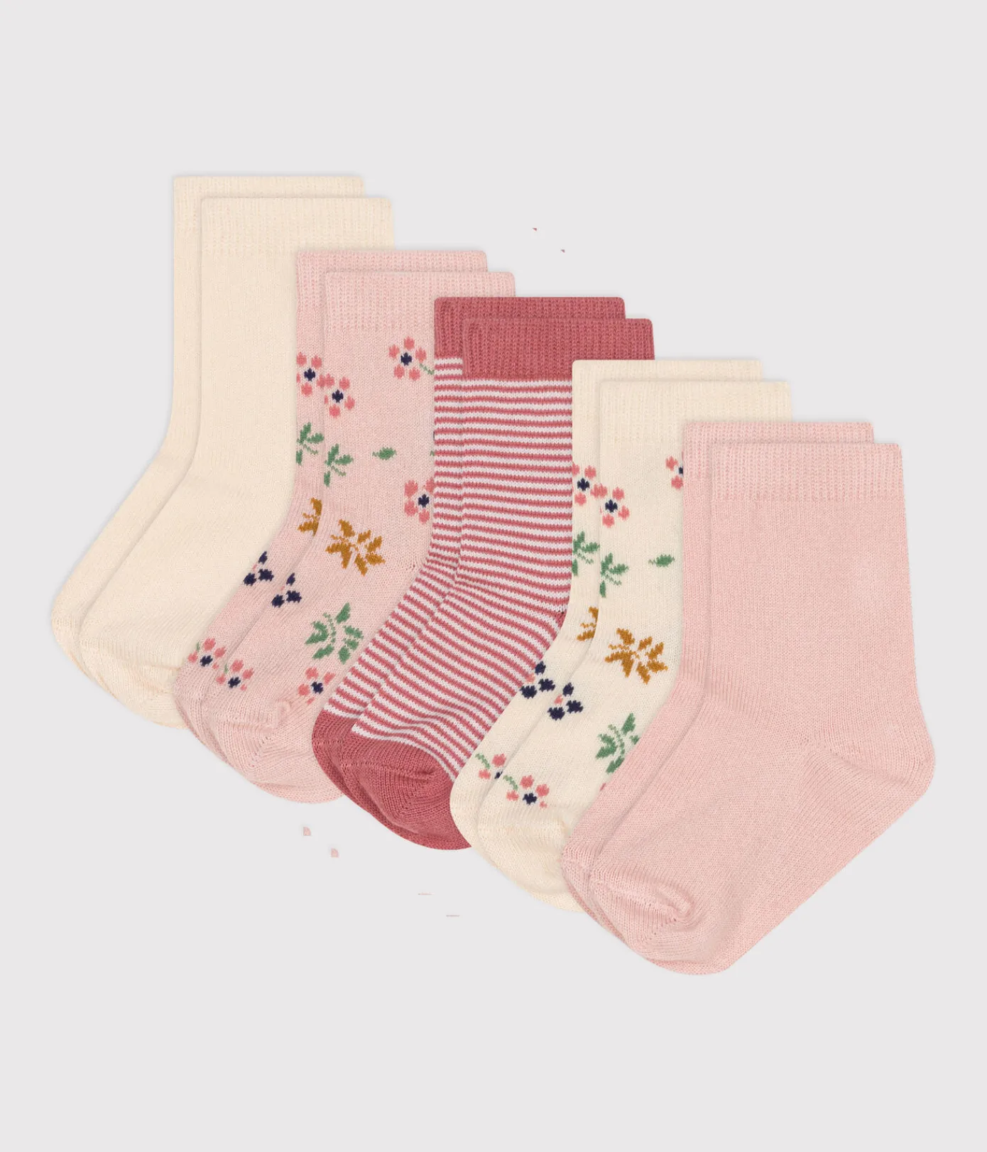Petit Bateau Socken, Schühchen*5er-Set Baby-Socken aus Baumwolle mit Blumenmotiv variante 1