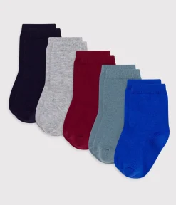Petit Bateau Socken, Schühchen*5er-Set Baby-Socken aus einfarbiger Baumwolle variante 1