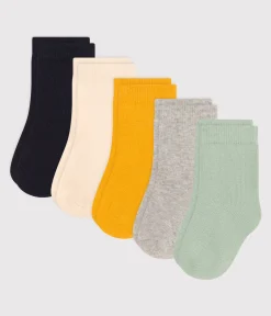 Petit Bateau Socken, Schühchen*5er-Set Baby-Socken aus einfarbiger Baumwolle variante 1