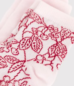Petit Bateau Socken, Schühchen*2er-Set Baby-Socken aus geblümter Baumwolle für Mädchen variante 1