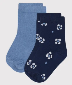 Petit Bateau Socken, Schühchen*2er-Set Baby-Socken aus geblümter Baumwolle für Mädchen variante 1