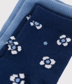 Petit Bateau Socken, Schühchen*2er-Set Baby-Socken aus geblümter Baumwolle für Mädchen variante 1