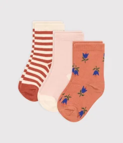 Petit Bateau Socken, Schühchen*3er-Set Babysocken mit Blumenmotiv variante 2