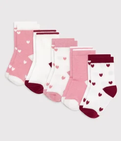 Petit Bateau Socken, Schühchen*5er-Set Baby-Socken mit Herz-Motiv variante 1