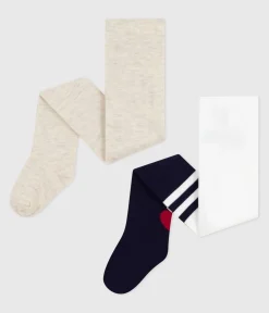 Petit Bateau Socken, Schühchen*2er-Set Baby-Strumpfhosen aus Baumwolljersey blau SOIR/ MONTELIMAR