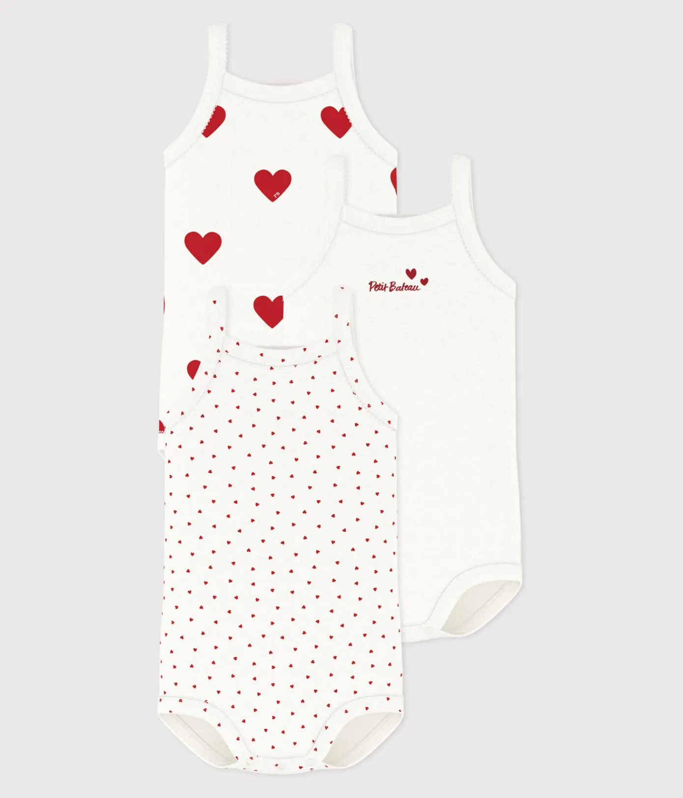 Petit Bateau Bodys*3er-Set Baby-Trägerbodys variante 1