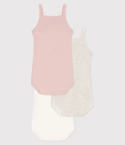 Petit Bateau Bodys*3er-Set Baby-Trägerbodys aus einfarbiger Baumwolle variante 1