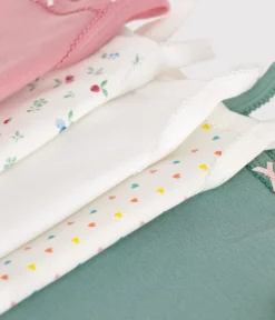 Petit Bateau Bodys*5er-Set Baby-Trägerbodys aus Baumwolle mit Blumenmuster variante 1