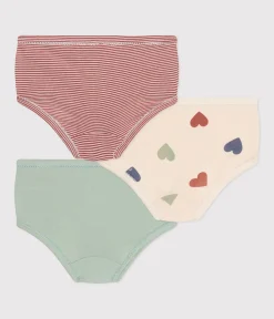 Petit Bateau Unterhosen, Shortys*3er-Set Baumwollslips für Kinder, mit Herzmotiv und hohem Taillenbund variante 1