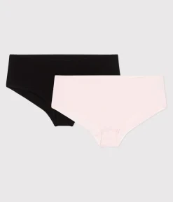 Petit Bateau Bhs, Slips, Bodys*2er-Set Damen-Shortys aus einfarbiger Baumwolle mit Elastan variante 1