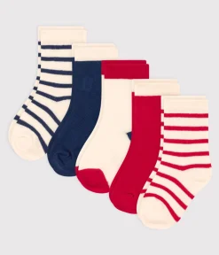 Petit Bateau Socken, Schühchen*5er-Set gestreifte Babysocken variante 1