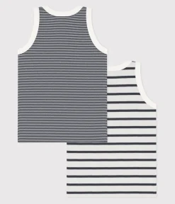 Petit Bateau Unterhemden, Tanktops|T-Shirts, Poloshirts, Hemden*2er-Set gestreifte Unterhemden für Jungen variante 1