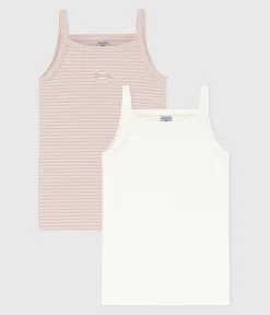 Petit Bateau Unterhemden, Tanktops|T-Shirts, Tops, Oberteile*2er-Set Kinder Spaghetti-Tops aus Baumwolle variante 1