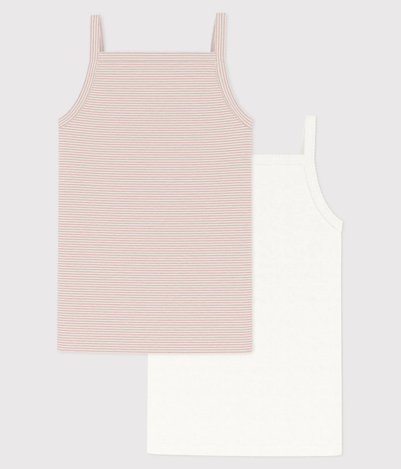 Petit Bateau Unterhemden, Tanktops|T-Shirts, Tops, Oberteile*2er-Set Kinder Spaghetti-Tops aus Baumwolle variante 1