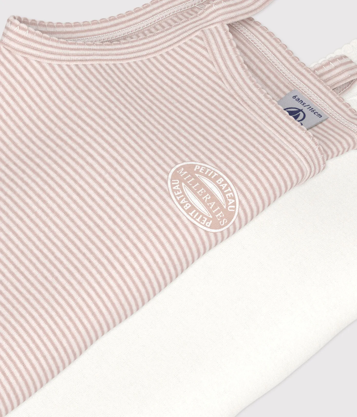 Petit Bateau Unterhemden, Tanktops|T-Shirts, Tops, Oberteile*2er-Set Kinder Spaghetti-Tops aus Baumwolle variante 1