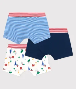 Petit Bateau Unterhosen, Boxershorts*3er-Set Kinder-Boxershorts aus Baumwolle mit Paris-Motiv variante 1