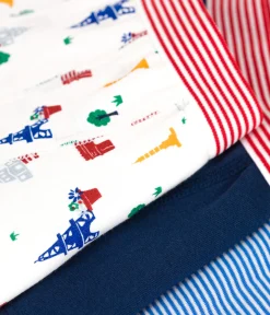 Petit Bateau Unterhosen, Boxershorts*3er-Set Kinder-Boxershorts aus Baumwolle mit Paris-Motiv variante 1