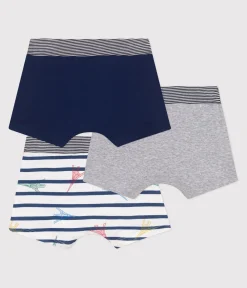Petit Bateau Unterhosen, Boxershorts*3er-Set Kinder-Boxershorts aus Baumwolle mit überzogenem Bund Paris-Motiv variante 1