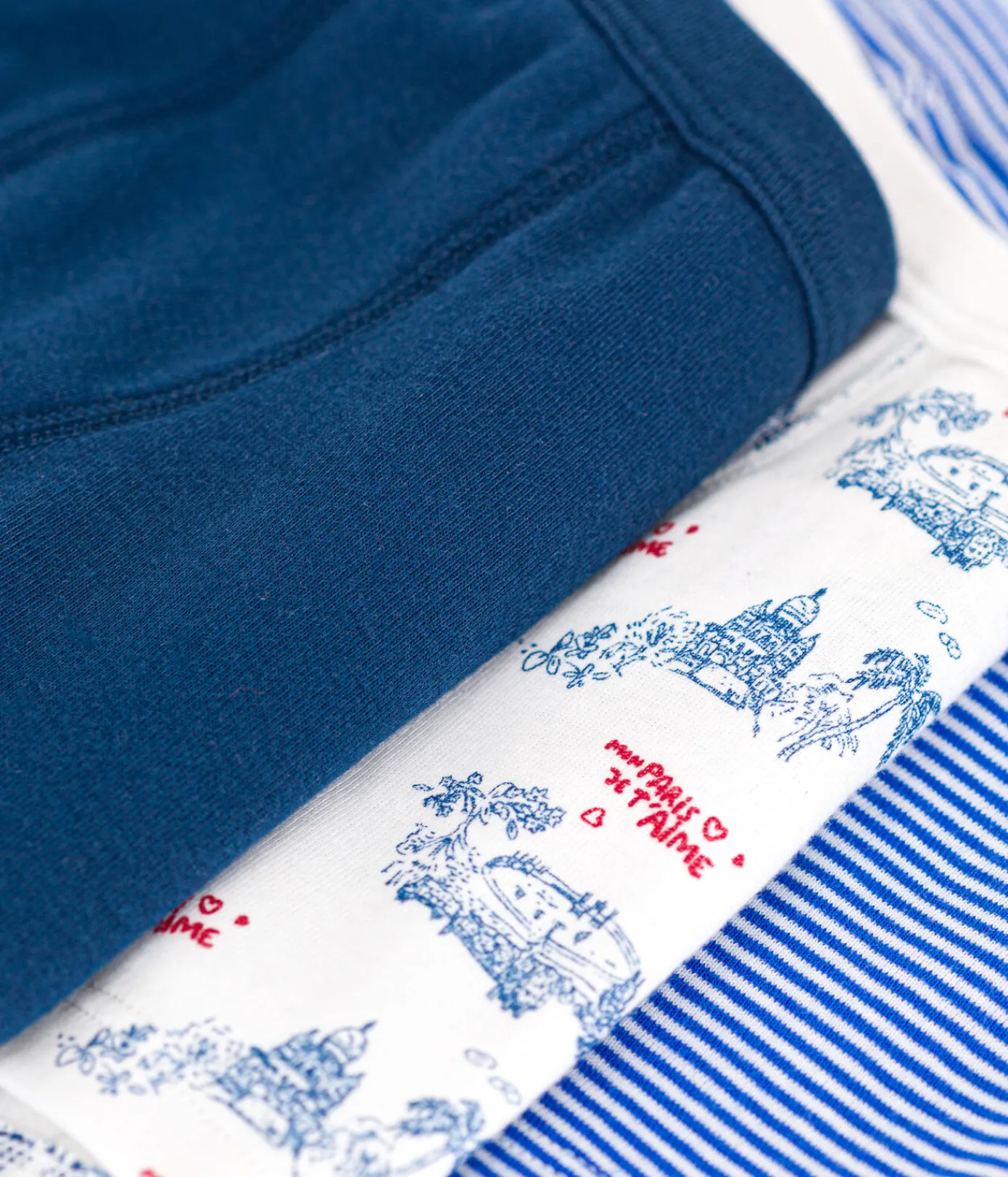 Petit Bateau Unterhosen, Boxershorts*3er-Set Kinder-Boxershorts aus Baumwolle mit überzogenem Bund mit Paris-Motiv variante 1
