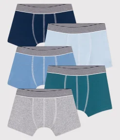 Petit Bateau Unterhosen, Boxershorts*5er-Set Kinder-Boxershorts aus einfarbiger Baumwolle variante 1