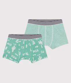 Petit Bateau Unterhosen, Boxershorts*2er-Set Kinder-Boxershorts aus bedruckter Baumwolle variante 1