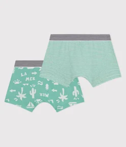 Petit Bateau Unterhosen, Boxershorts*2er-Set Kinder-Boxershorts aus bedruckter Baumwolle variante 1