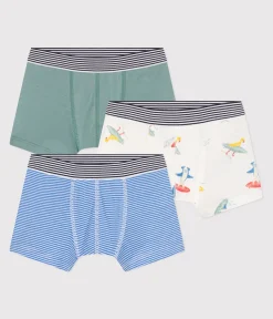 Petit Bateau Unterhosen, Boxershorts*3er-Set Kinder-Boxershorts aus Baumwolle mit Surf-Motiven variante 1