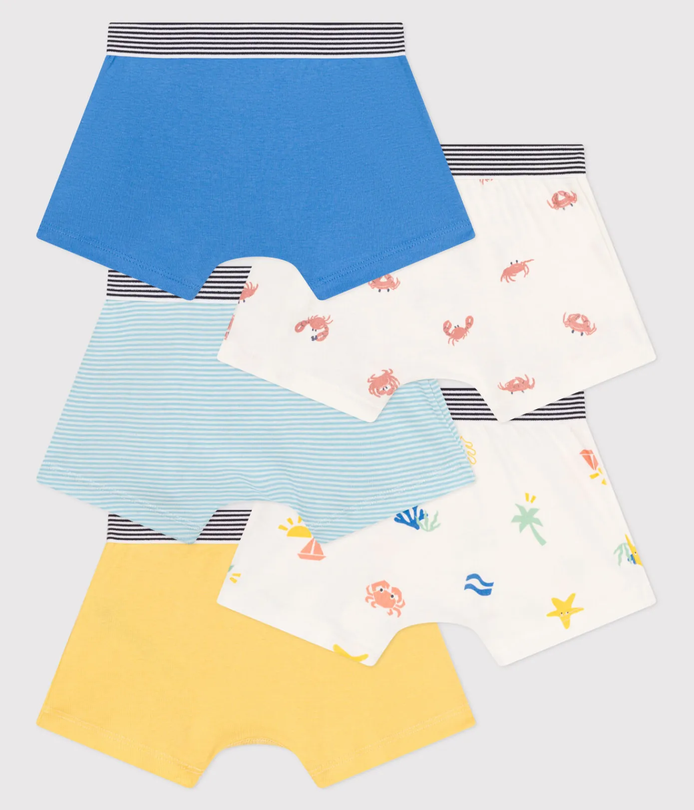 Petit Bateau Unterhosen, Boxershorts*5er-Set Kinder-Boxershorts aus bedruckter Baumwolle variante 1