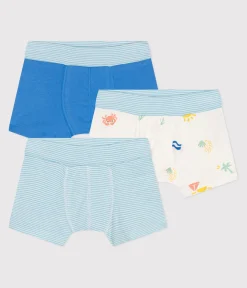 Petit Bateau Unterhosen, Boxershorts*3er-Set Kinder-Boxershorts aus Baumwolle mit überzogenem bedruckten Bund variante 1