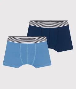 Petit Bateau Unterhosen, Boxershorts*2er-Set Kinder-Boxershorts aus einfarbiger Baumwolle mit Elastan variante 1