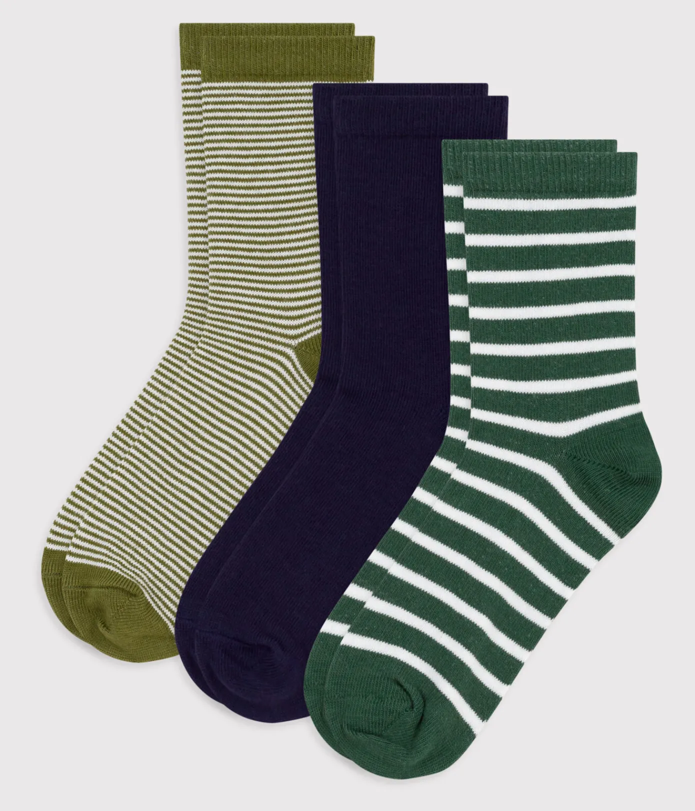 Petit Bateau Socken, Hausschuhe*3er-Set Kinder-Kniestrümpfe aus Baumwolle mit Streifen variante 1