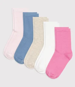 Petit Bateau Socken, Strumpfhosen*5er-Set Kinder-Kniestrümpfe aus einfarbiger Baumwolle variante 1