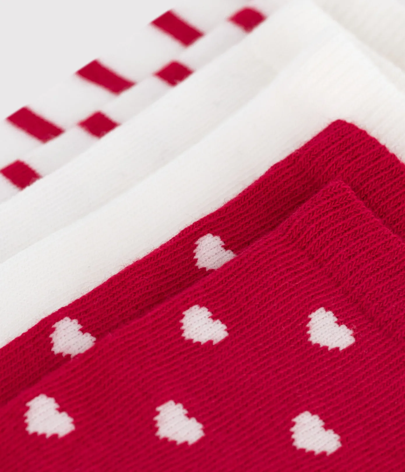 Petit Bateau Socken, Strumpfhosen*3er-Set Kinder-Kniestrümpfe aus Baumwolle mit Herzmotiv variante 1