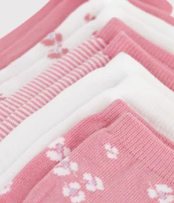 Petit Bateau Socken, Strumpfhosen*5er-Set Kinder-Kniestrümpfe aus einfarbiger Baumwolle mit Blumenmotiv variante 1