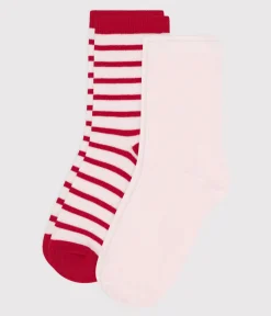 Petit Bateau Socken, Strumpfhosen*2er-Set Kinder-Kniestrümpfe aus gestreifter Baumwolle für Mädchen variante 1
