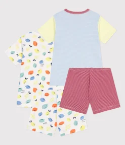 Petit Bateau Schlafanzüge, Pyjamas*2er-Set Kinder-Kurzpyjamas aus Baumwolle variante 1