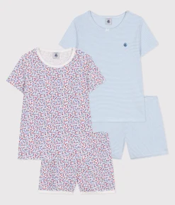 Petit Bateau Schlafanzüge, Nachthemden*2er-Set Kinder-Kurzpyjamas aus Baumwolle variante 1