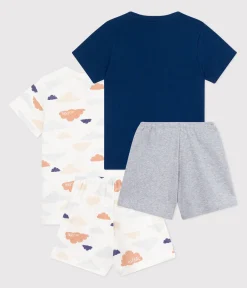 Petit Bateau Schlafanzüge, Pyjamas*2er-Set Kinder-Kurzpyjamas aus Baumwolle variante 1