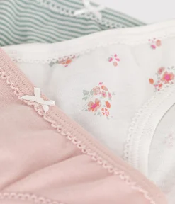 Petit Bateau Unterhosen, Shortys*3er-Set Kinderslips aus Baumwolle mit Blumenmotiv variante 1